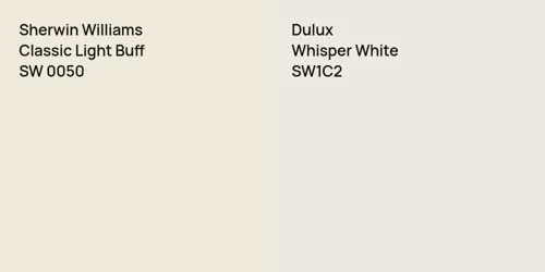 SW 0050 Classic Light Buff vs SW1C2 Whisper White