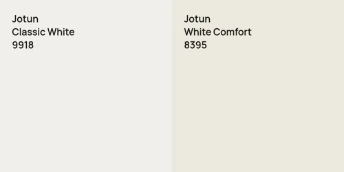 9918 Classic White vs 8395 White Comfort