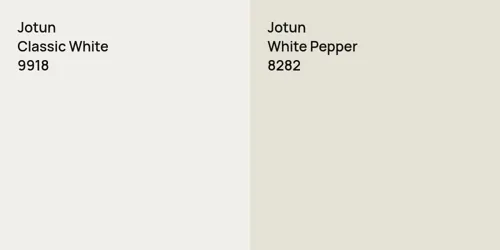 9918 Classic White vs 8282 White Pepper