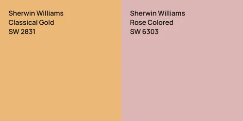 SW 2831 Classical Gold vs SW 6303 Rose Colored