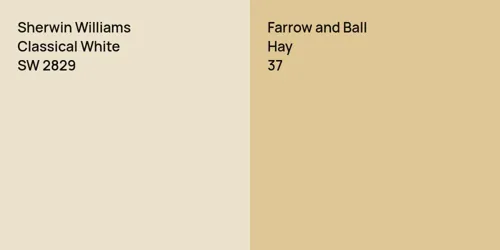 SW 2829 Classical White vs 37 Hay