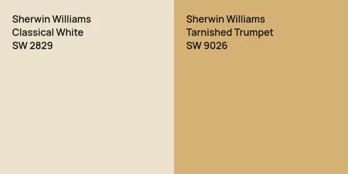 SW 2829 Classical White vs SW 9026 Tarnished Trumpet