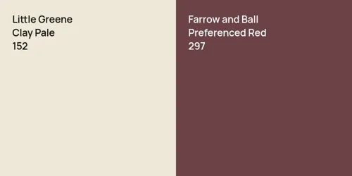 152 Clay Pale vs 297 Preferenced Red