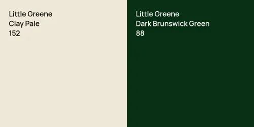 152 Clay Pale vs 88 Dark Brunswick Green