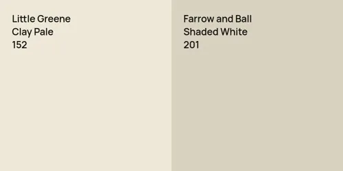 152 Clay Pale vs 201 Shaded White