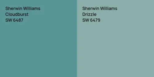 SW 6487 Cloudburst vs SW 6479 Drizzle