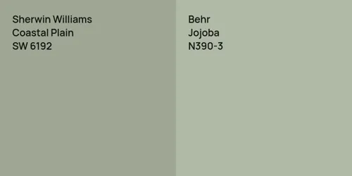 SW 6192 Coastal Plain vs N390-3 Jojoba