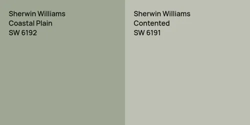 SW 6192 Coastal Plain vs SW 6191 Contented