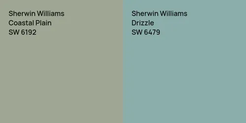 SW 6192 Coastal Plain vs SW 6479 Drizzle