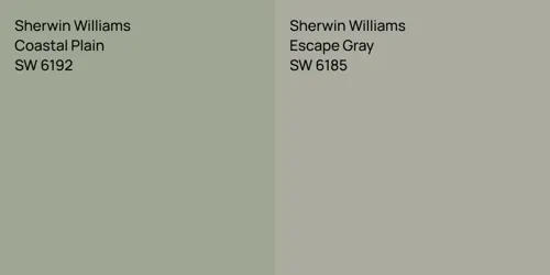 SW 6192 Coastal Plain vs SW 6185 Escape Gray