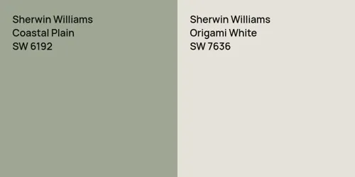 SW 6192 Coastal Plain vs SW 7636 Origami White