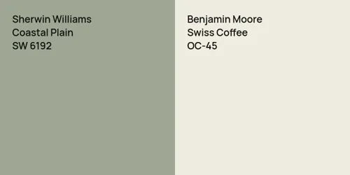 SW 6192 Coastal Plain vs OC-45 Swiss Coffee