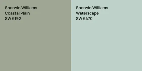 SW 6192 Coastal Plain vs SW 6470 Waterscape