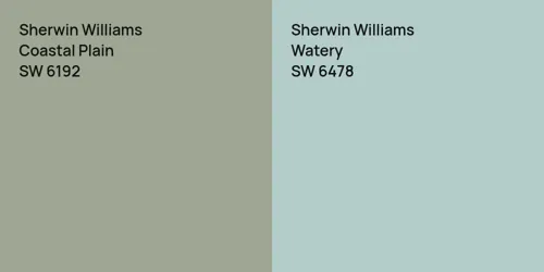 SW 6192 Coastal Plain vs SW 6478 Watery