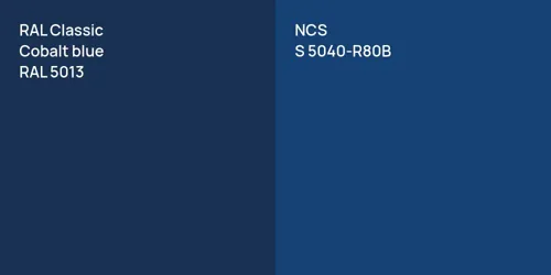 RAL 5013  Cobalt blue vs S 5040-R80B 