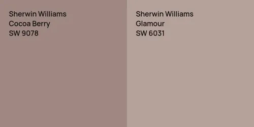 SW 9078 Cocoa Berry vs SW 6031 Glamour