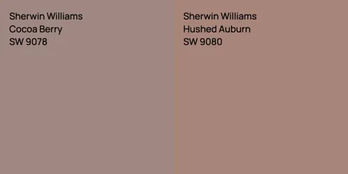 SW 9078 Cocoa Berry vs SW 9080 Hushed Auburn