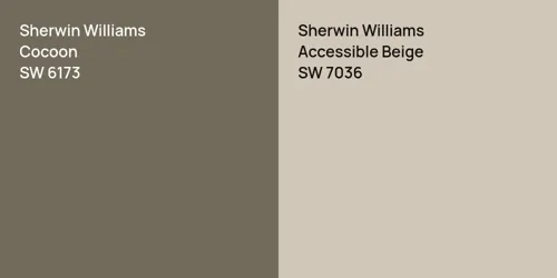 SW 6173 Cocoon vs SW 7036 Accessible Beige