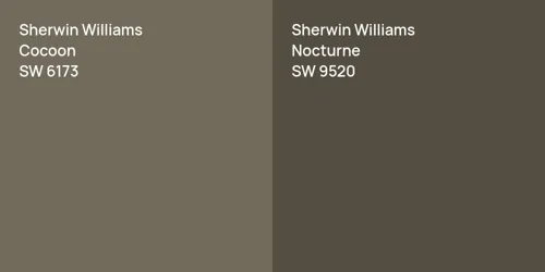 SW 6173 Cocoon vs SW 9520 Nocturne