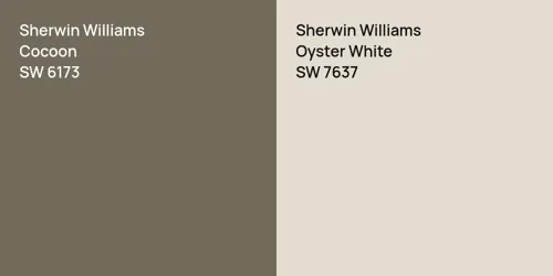 SW 6173 Cocoon vs SW 7637 Oyster White