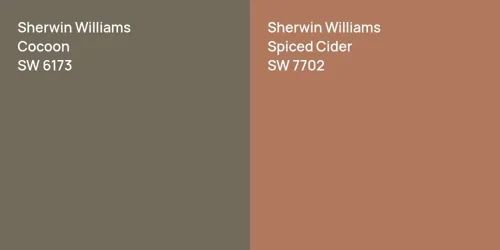 SW 6173 Cocoon vs SW 7702 Spiced Cider