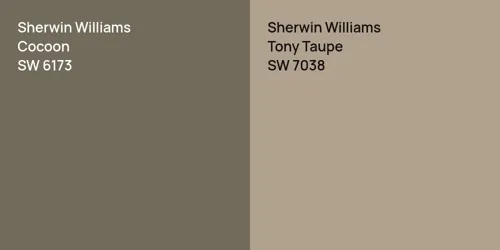 SW 6173 Cocoon vs SW 7038 Tony Taupe