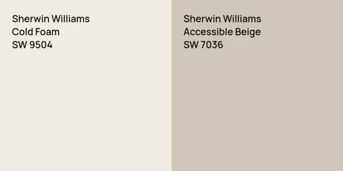 SW 9504 Cold Foam vs SW 7036 Accessible Beige