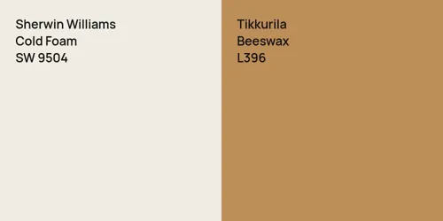 SW 9504 Cold Foam vs L396 Beeswax