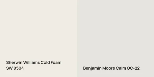 SW 9504 Cold Foam vs OC-22 Calm