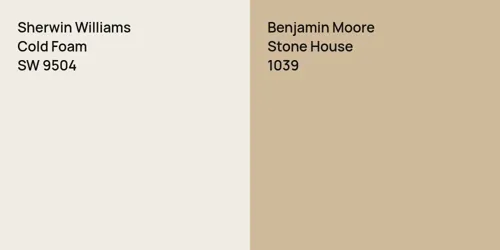 SW 9504 Cold Foam vs 1039 Stone House