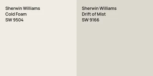 SW 9504 Cold Foam vs SW 9166 Drift of Mist