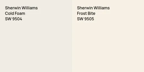 SW 9504 Cold Foam vs SW 9505 Frost Bite