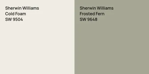 SW 9504 Cold Foam vs SW 9648 Frosted Fern