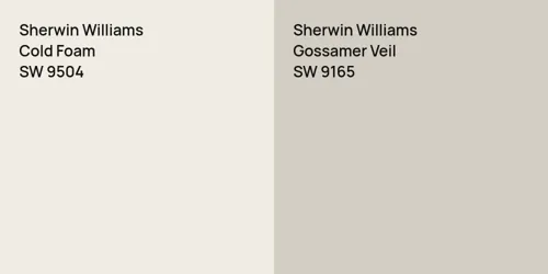 SW 9504 Cold Foam vs SW 9165 Gossamer Veil