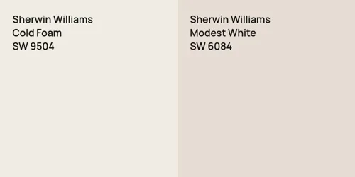 SW 9504 Cold Foam vs SW 6084 Modest White