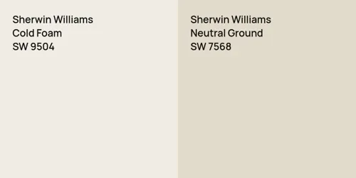 SW 9504 Cold Foam vs SW 7568 Neutral Ground