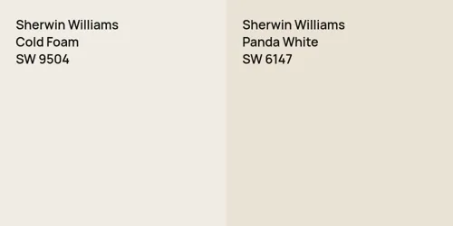 SW 9504 Cold Foam vs SW 6147 Panda White