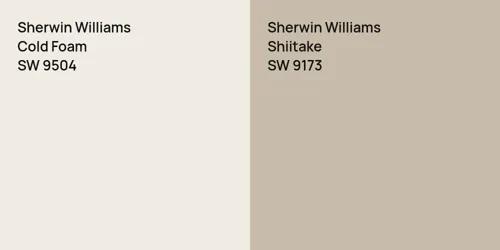 SW 9504 Cold Foam vs SW 9173 Shiitake