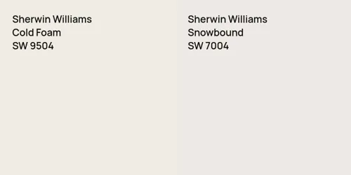 SW 9504 Cold Foam vs SW 7004 Snowbound