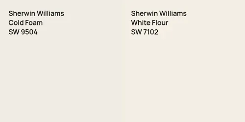 SW 9504 Cold Foam vs SW 7102 White Flour