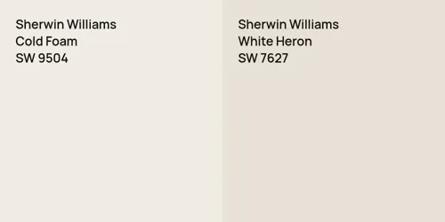 SW 9504 Cold Foam vs SW 7627 White Heron