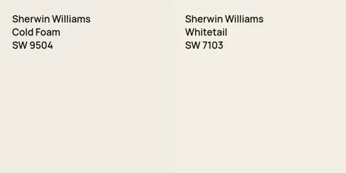 SW 9504 Cold Foam vs SW 7103 Whitetail