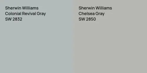 SW 2832 Colonial Revival Gray vs SW 2850 Chelsea Gray