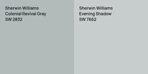 SW 2832 Colonial Revival Gray vs SW 7662 Evening Shadow