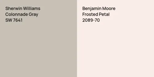 SW 7641 Colonnade Gray vs 2089-70 Frosted Petal