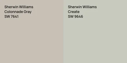 SW 7641 Colonnade Gray vs SW 9646 Create