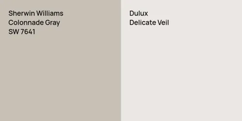 SW 7641 Colonnade Gray vs null Delicate Veil