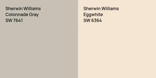 SW 7641 Colonnade Gray vs SW 6364 Eggwhite