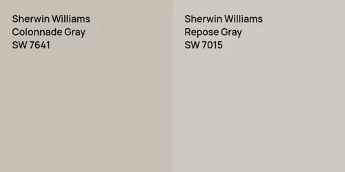 SW 7641 Colonnade Gray vs SW 7015 Repose Gray