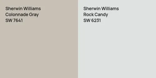 SW 7641 Colonnade Gray vs SW 6231 Rock Candy